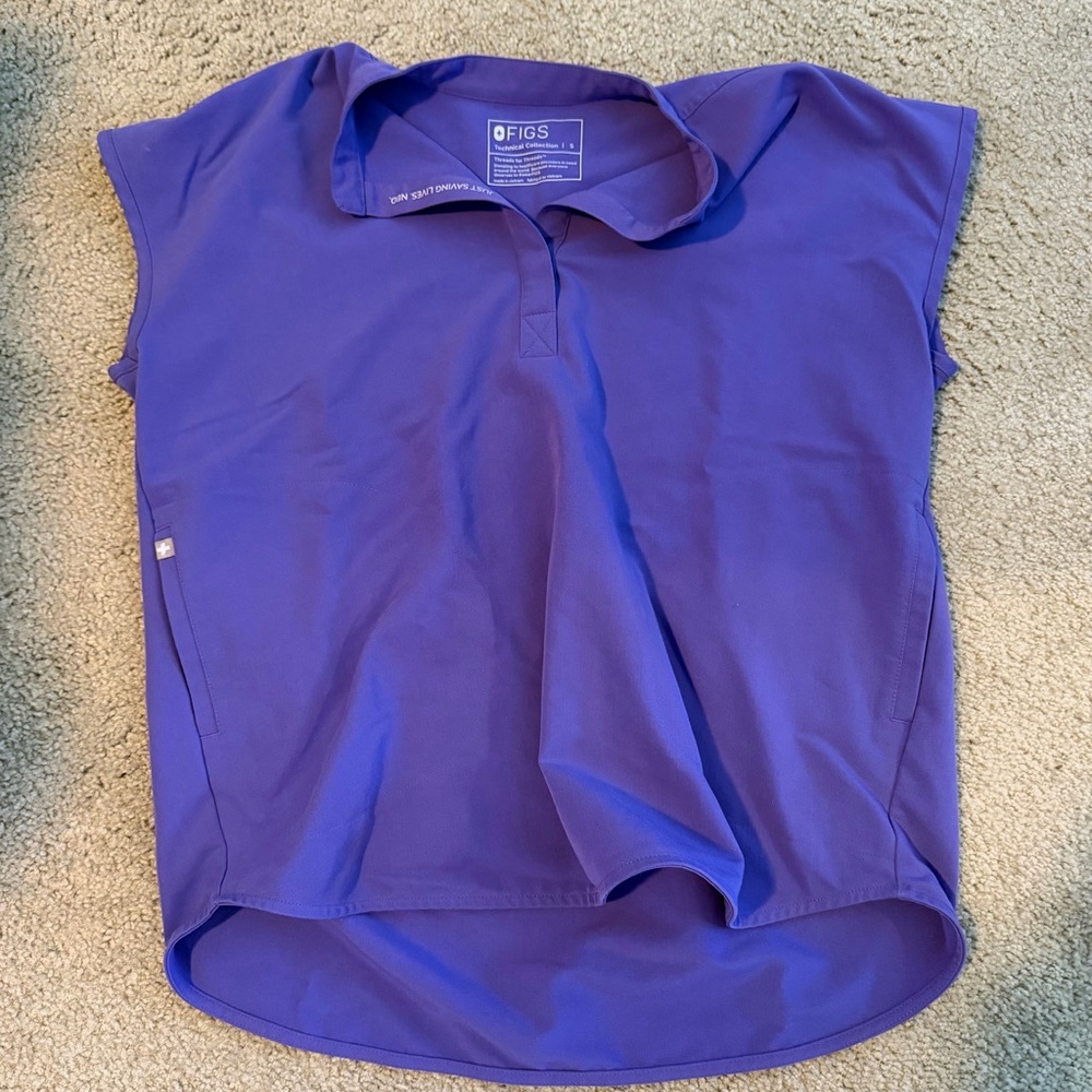 Figs Purple Short Sleeve Women's Top
